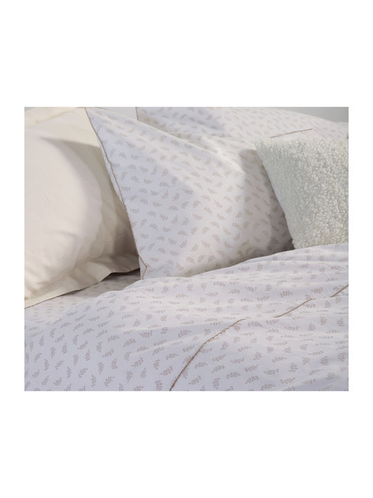 Nef-Nef Homeware Bettbezug-Set Übergröße mit 2 Kissenbezügen 240x230 Amaranda Beige