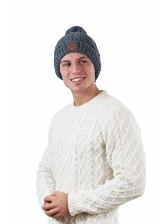 Cabaia Beanie Unisex Fleece Beanie Knitted in Gray color