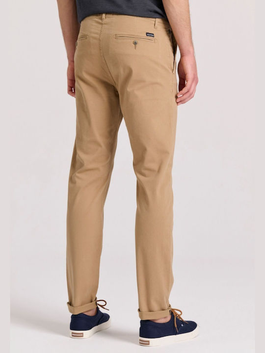 Funky Buddha Trousers Chino Elastic in Regular Fit Vintage Beige