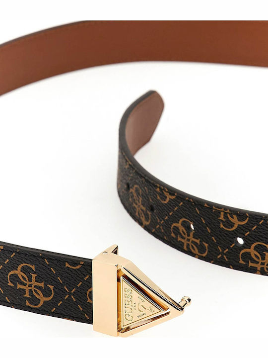 Guess Eco Erica Reversible & Adjustable Women's Belt Bw9142p4330-bnl Brown
