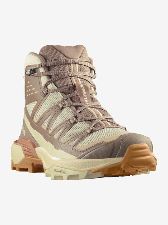 Salomon X Ultra 360 Edge Mid GTX Women's Waterproof Hiking Boots with Gore-Tex Membrane Brown