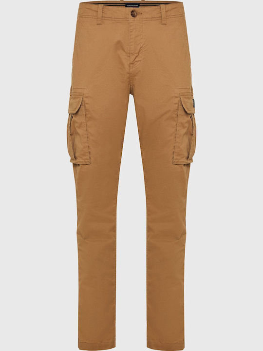 Trousers Cargo Elastic in Regular Fit Beige