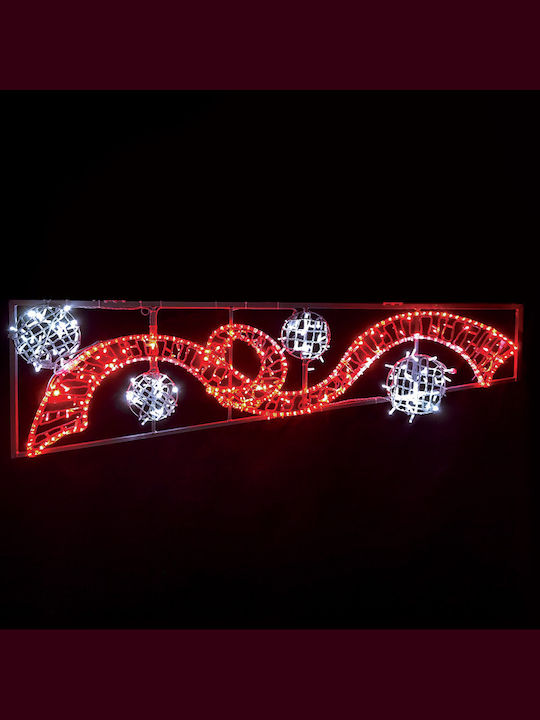 Aca Weihnachtlicher Dekorativer Anhänger Stern Beleuchtet Kunststoff Rot 60x200cm 1Stück