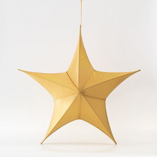 Eurolamp Fabric Christmas Decorative Pendant Star 44x32x51cm Gold