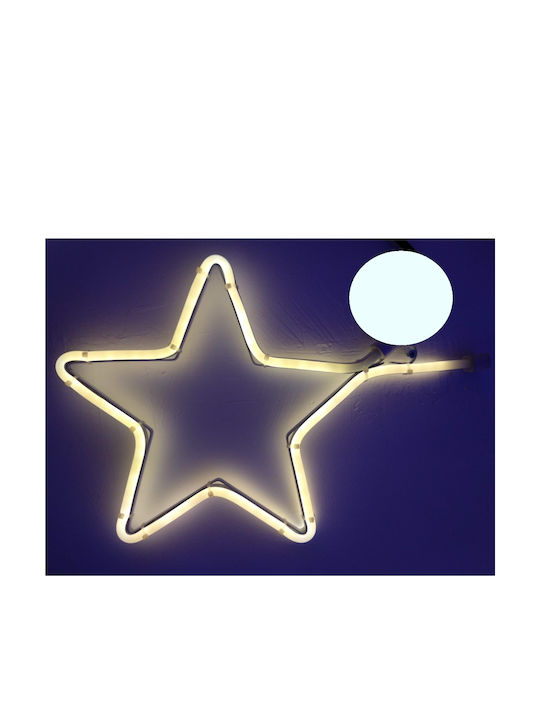 TnS Plastic Illuminated Christmas Decorative Pendant Star White