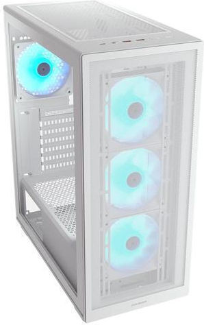 Cougar MX220 RGB Gaming Midi Tower Κουτί Υπολογιστή με Πλαϊνό Παράθυρο Λευκό