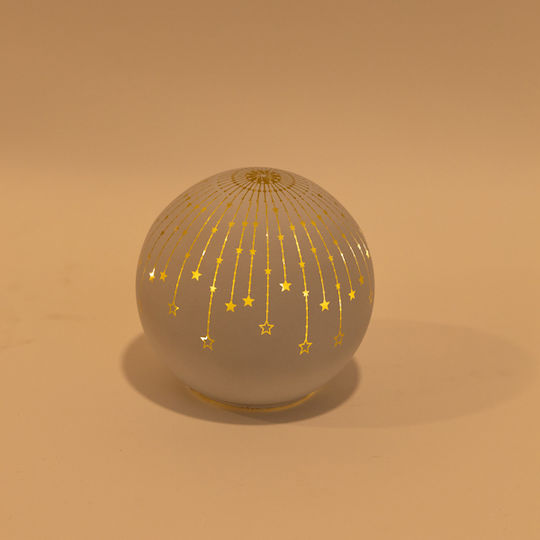Eurolamp Illuminated Christmas Glass Figure Ball White 15x15x15cm 34pcs