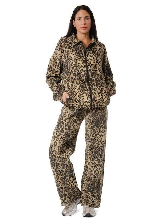 Τζιν Σετ Παντελόνι Jacket Animal Print