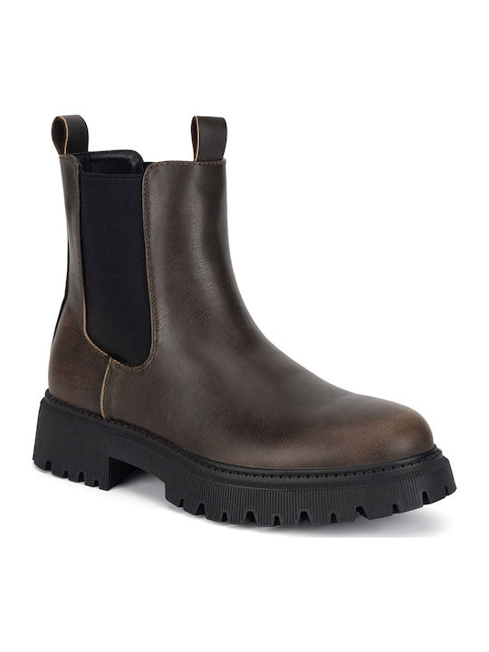 Damen Chelsea Stiefeletten Braun