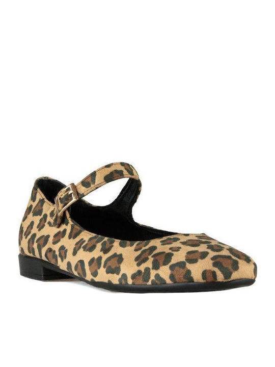 Wildleder Damen Ballerinas in Braun Farbe