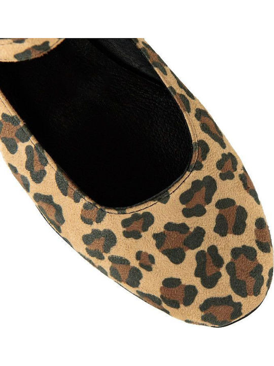 Wildleder Damen Ballerinas in Braun Farbe