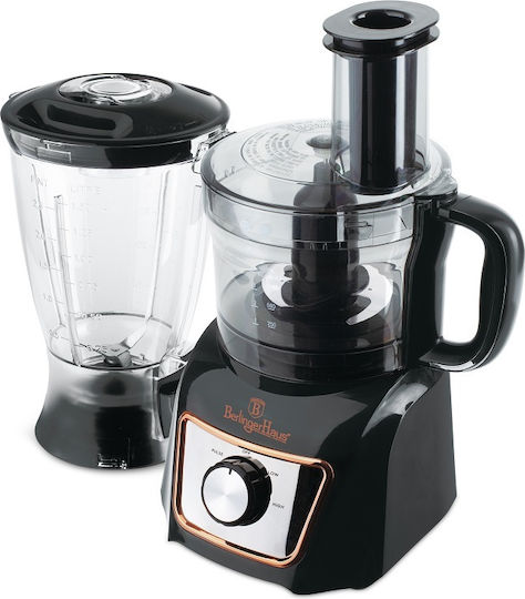 Berlinger Haus Multifunctional Food Processor 500W with Pot 1.5lt Black