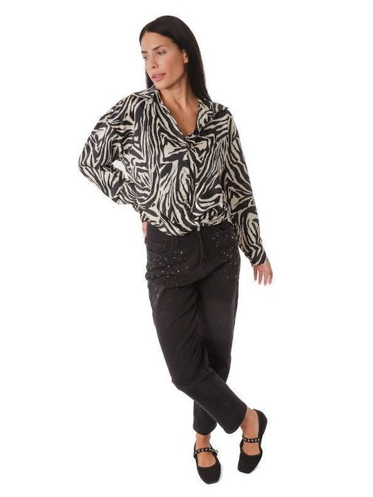 Women's Long Sleeve Shirt Animal Print