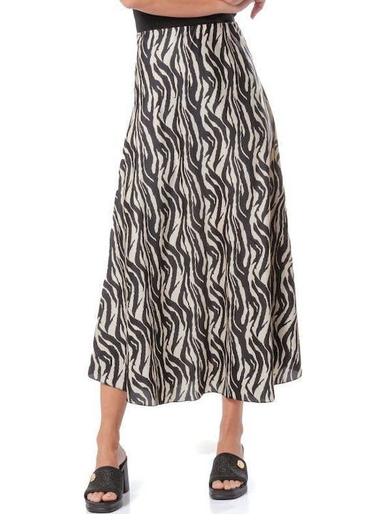 Midi Φούστα Λεοπάρ Animal Print