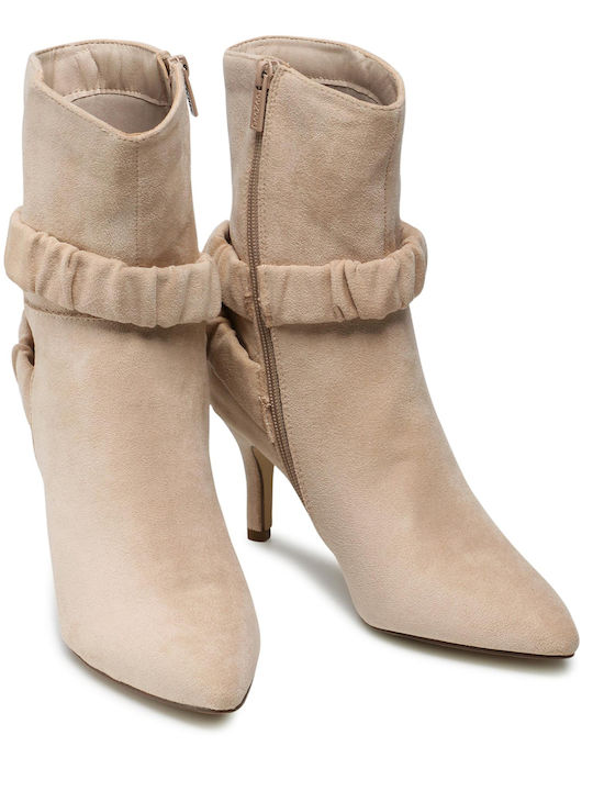 Damen Knöchelstiefel Beige