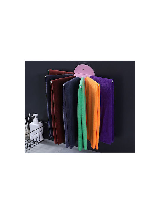 Multifunctional Storage Unit Zola Towels Kitchen Utensils Foldable Plastic 7 Arms Pink