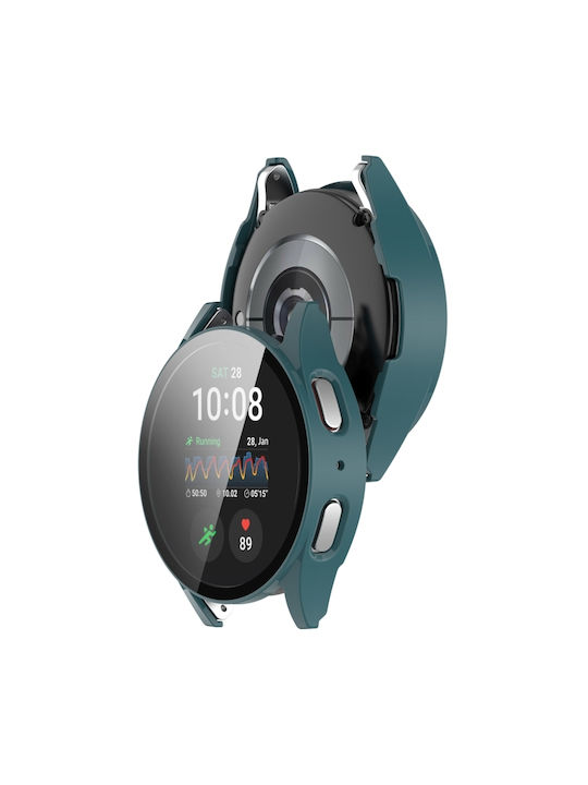 Carcasă de protecție impermeabilă pentru Samsung Galaxy Watch 7 40mm PC+Film călit încorporat, Verde Pin