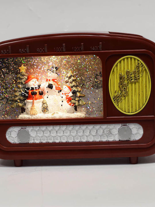 Christmas Decorative Radio Lighted with Snowman