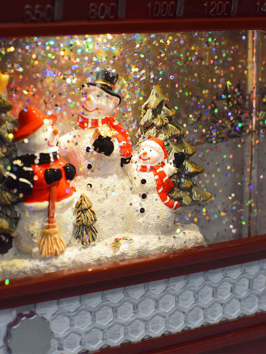 Christmas Decorative Radio Lighted with Snowman 19x10x25cm