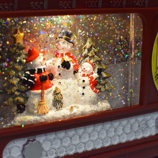 Christmas Decorative Radio Lighted with Snowman 19x10x25cm