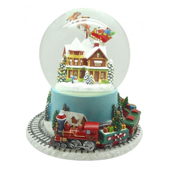 Crăciun Glob de Zăpadă cu Globuri 16.5x16.5cm 1buc