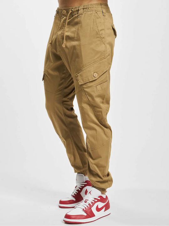 Brandit Trousers Cargo Elastic in Slim Fit Beige