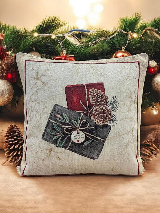 Linea Home Christmas Decorative Square Pillowcase Box Gold XMAS Box A 45x45pcs