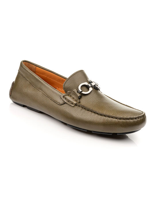 Boxer Men's Leather Loafers Green