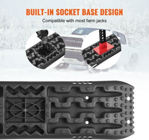 Set of 2 Vevor Traction Mats for Mud, Snow, Sand with Storage Bag Black Qctkbzbs2jzzyhdqzv0