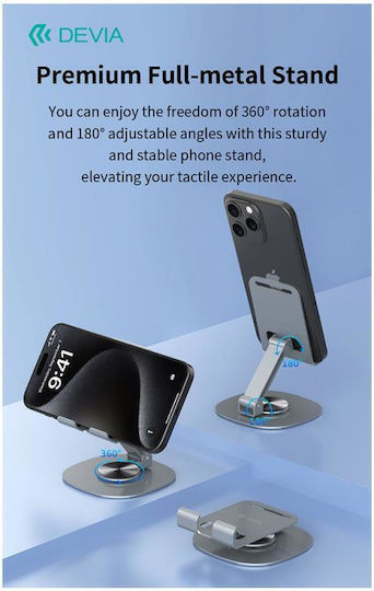 Devia El243 Desk Stand for Mobile in Gray color