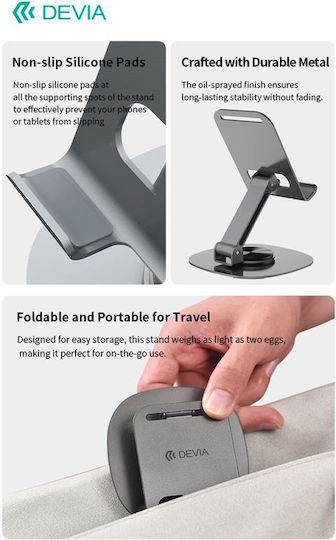 Devia El243 Desk Stand for Mobile in Gray color