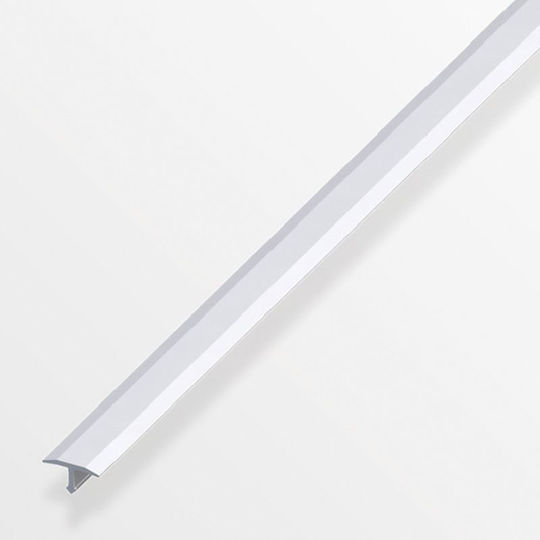 Alfer Aluminium Profile Connector Aluminum for Tiles Same Height Floor Joint from Anodized Aluminum 6x25mm 1m 100x2.5x0.6cm