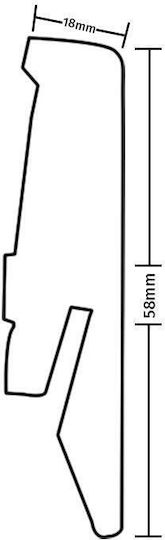 Newplan Σοβατεπί Δαπέδου MDF 240x5.8εκ.