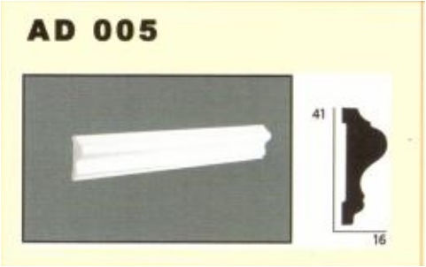 Decolux Επιτοίχιο Προφίλ Ad 005 16x41 Mm