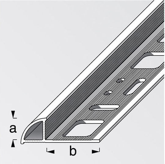 Alfer Aluminium Προφίλ PVC για Πλακίδια 100x1.95x1εκ.