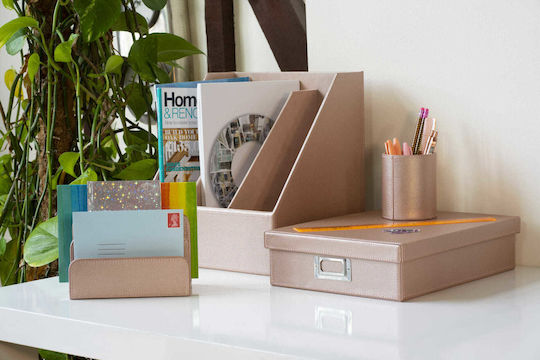 Osco Magazine File Organizer 4349 Leather Brown