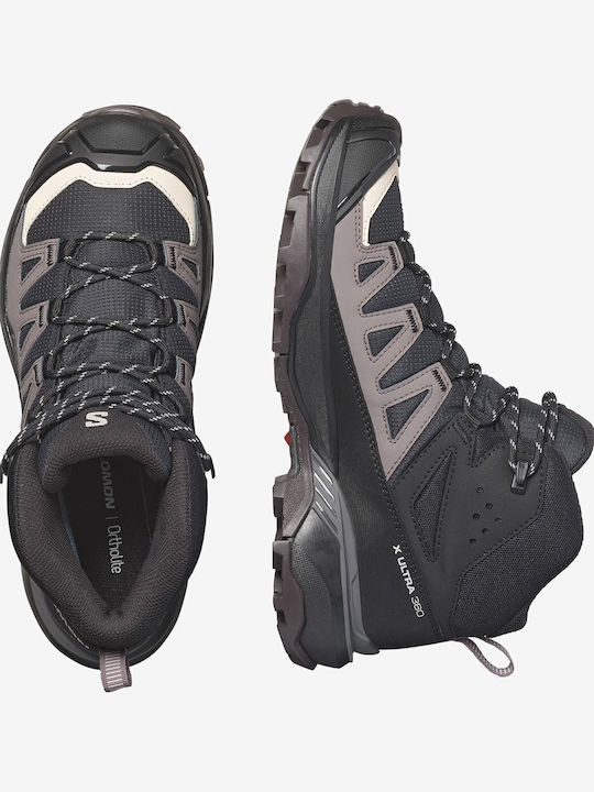 Salomon X Ultra 360 Mid Women's Hiking Boots Waterproof With Gore-Tex Membrane Black