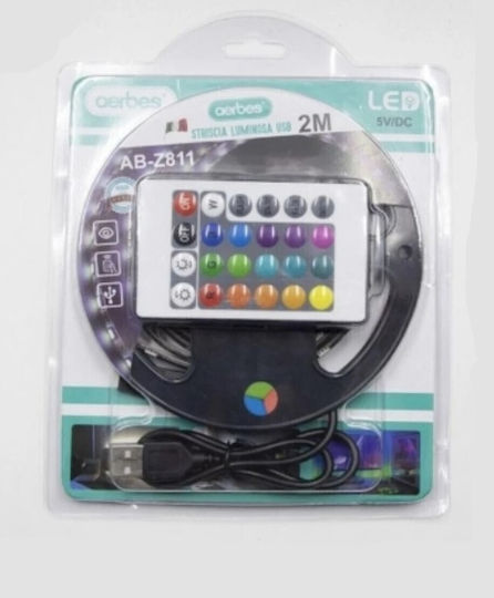 Aerbes LED Strip RGB Light 2m with Remote Control