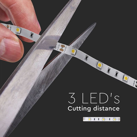 V-TAC LED Strip 12V Warm White Light 5m Type SMD5050