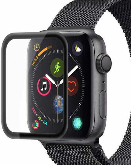 Bildschirmschutz Gehärtetes Glas Vollkleber Vollbildschutzabdeckung Schwarz 46mm