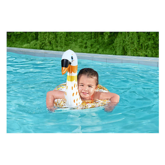 Bestway Inel de Înot pentru Copii Flamingo cu Diametru 61cm. Alb Lebăda