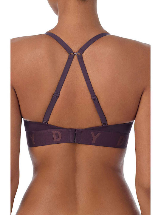 DKNY Women's Sports Bra with Light Padding Purple