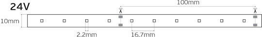 VK Lighting LED Strip 24V Natural White Light 5m Type SMD2216