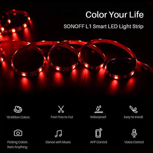 GloboStar Αδιάβροχη Ταινία LED 12V RGB Φως 5m