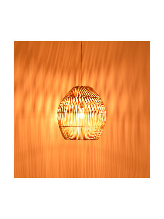 Pakketo Pendant Light Orange with Socket E27 50x50x40cm