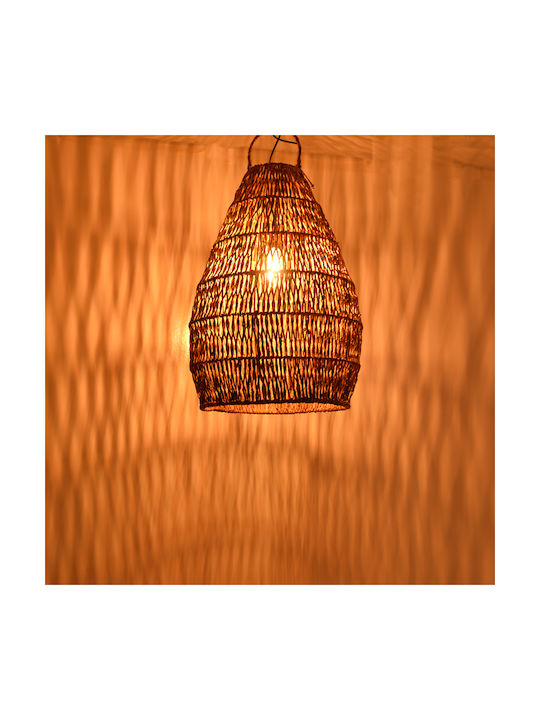 Pakketo Pendant Light Brown with Socket E27 50x50x70cm