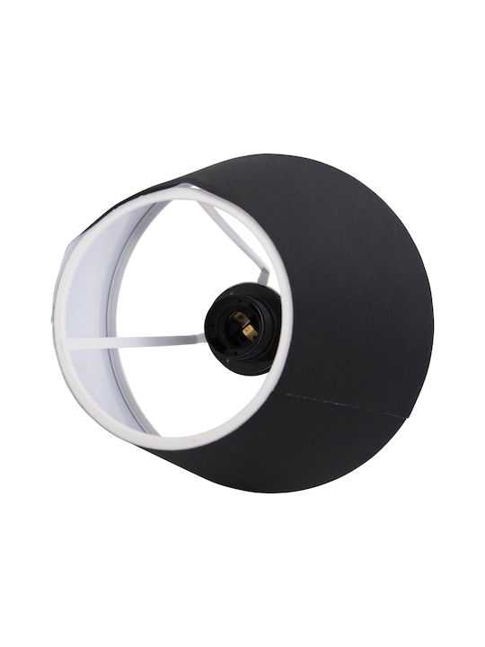 HomeMarkt LIVO Metal Table Lamp for Socket E27 with Black Shade and Base