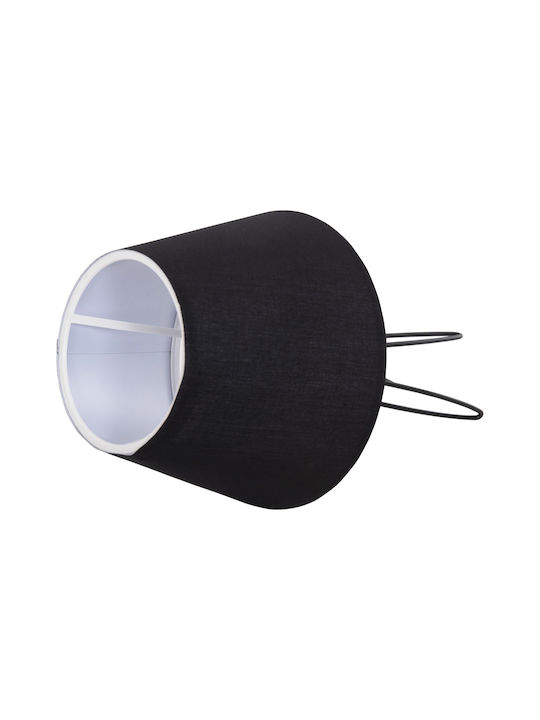 HomeMarkt LIVO Metal Table Lamp for Socket E27 with Black Shade and Base