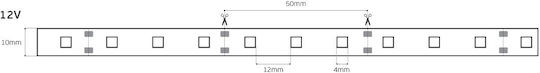 VK Lighting Водоустойчива LED Лента 12V Зелено Светлина 5м Тип SMD5050