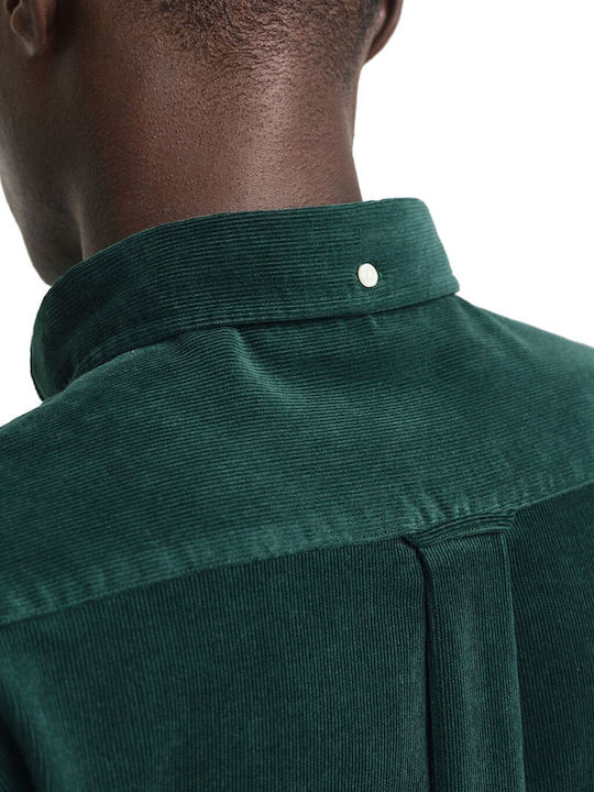 Long-sleeved Corduroy Shirt Green